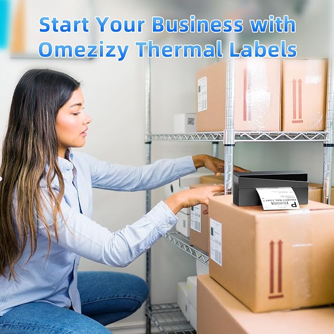 4x6 Thermal Labels, Pack of 100 4x6 Fold Thermal Labels - Compatible with JADENS, ASprink, Phomemo, Rollo, Zebra, Omezizy and Other Thermal Printers-DeskLoop Office