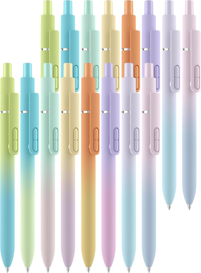 16 Pack Gradient Black Ballpoint Pens 1.0mm Fidget Pens - Image 8
