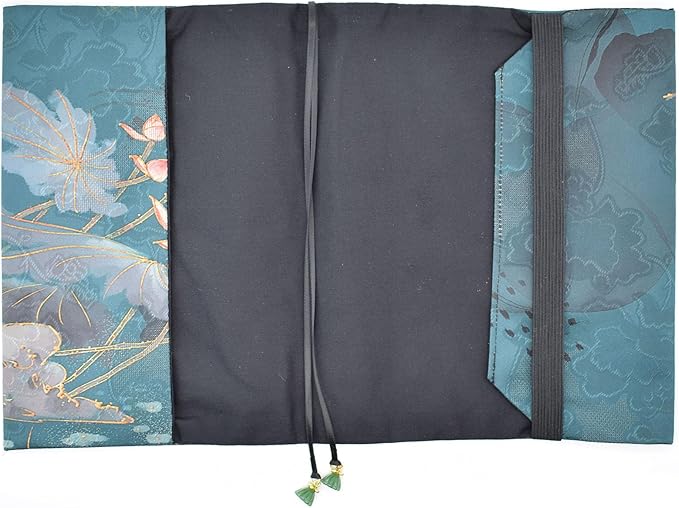 BLBMH Book Cover for Paperbacks- Adjustable Fabric BookJacket Cover Protector Fit for 5.5x8.5 inch Hardcover Softcover Book Novels Notebook Bible Book Lovers Gifts - Lotus 8.5in-DeskLoop Office