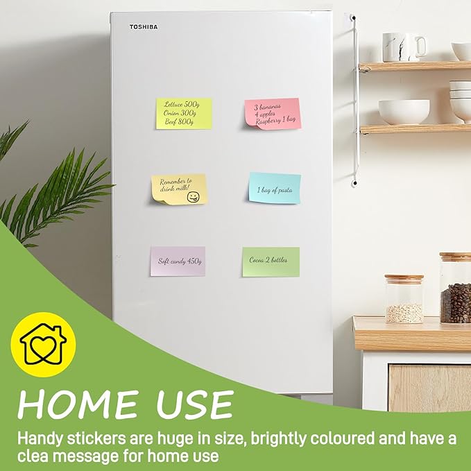 1920 Sheets 3x5 Inches Large Sticky Notes,Self-Stick Post Stickies Colorful Super Sticking Power Memo Pads for Teacher Supply,School and Office-DeskLoop Office