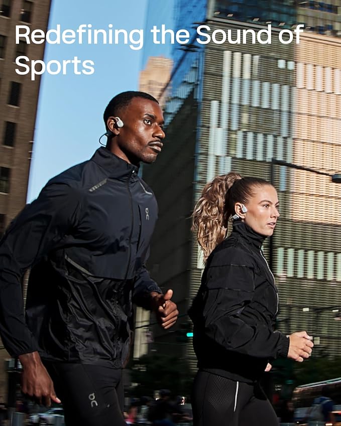 SHOKZ New OpenRun Pro 2 - Open-Ear, Bone Conduction Sport Headphones - with Reflective Strip - Sweat Resistant, Workout Headphones - Secure, Wireless, Comfortable Fit-Deep Bass and Smart Mic App-DeskLoop Office