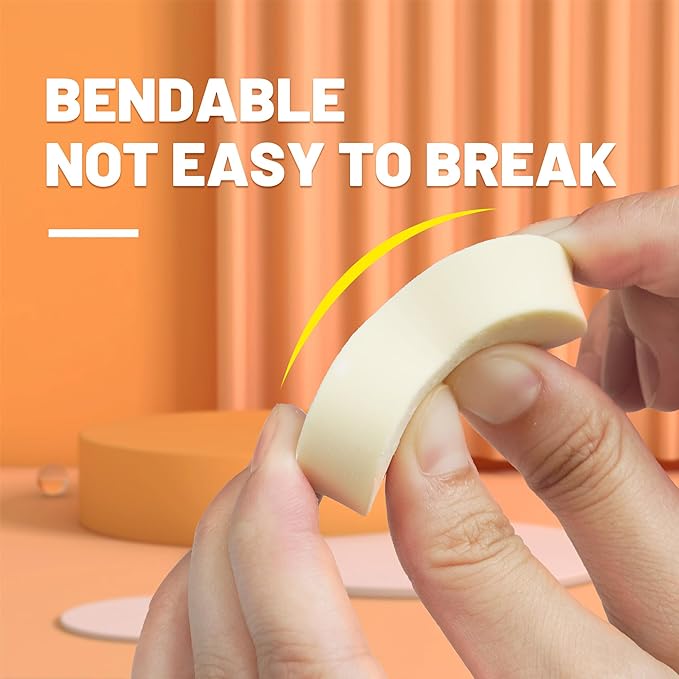 Yplus Eraser Line - Hipolymer Pencil Erasers for School Office, Cute White Rubber Eraser for Kids, Artist No Residues, 6 Pcs Stocking Stuffers for Kids Toddler-DeskLoop Office