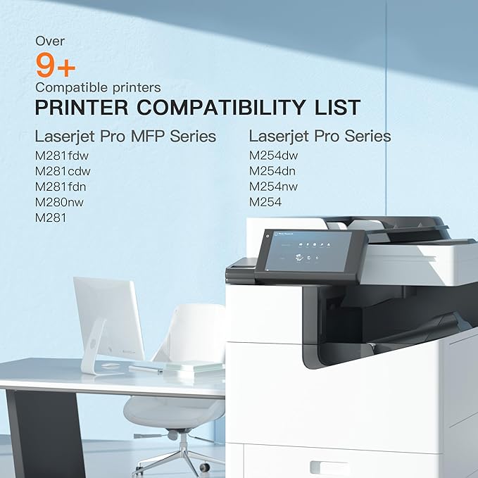 E-Z Ink Compatible 202X High Yield Replacement for HP 202X Toner Cartridges 202A CF500X CF500A with Chip to Use with HP Color Pro MFP M281fdw M281cdw M281fdn M254dw M254 M281 (4-Pack) 