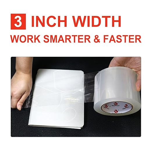 BOMEI PACK 3 inch Wide Clear Packing Tape, 3 inch x 110 Yards (330ft), Industrial Grade 3'' Heavy Duty Shipping Tape Refills for Box Office Moving, Packaging and Mailing-DeskLoop Office