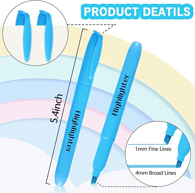 Duchong 240 Highlighters Bulk, Highlighters Assorted Colors for Adult Kids, Chisel Tip Dry-Quickly No Bleed Highlighter, Office Classroom Must Have, School Supplies for Teachers-DeskLoop Office