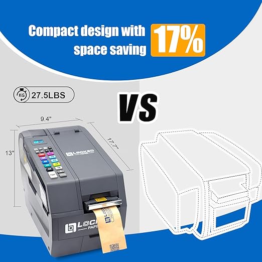 Automatic Kraft Tape Dispenser, Up to 3" Width, One-Touch Moistening & Heating, Grey, LockedPaper-EG100-DeskLoop Office