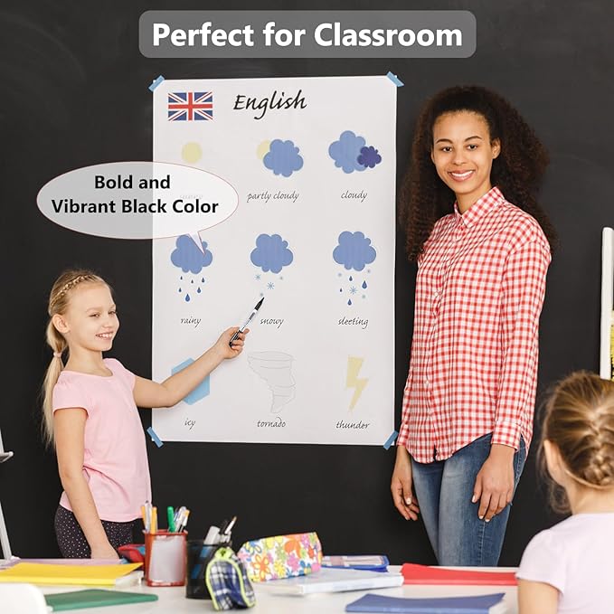 SFAIH Fine Tip Dry Erase Markers - 12 Pack Red Whiteboard Erasable Markers Bulk for Kids Adults, Ideal for Classroom School Office Home Use on White Board, Non-Toxic Easy Clean