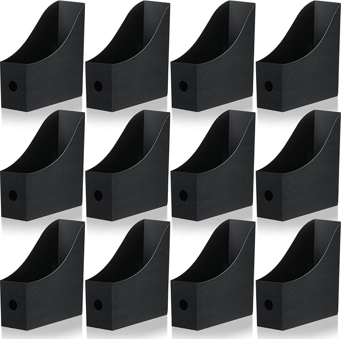 Geyee 12 Pack Magazine File Holder Plastic Desk Organizer Magazine Holder - Image 8