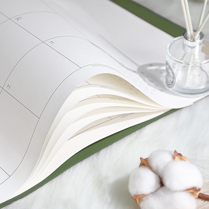 Simplified Desk Calendar 2025-2026 with Desktop Mat, Cabbrix Large Desk Pad Calendar 21" x 16-1/2" Runs From July 2025 to December 2026, Desk Blotter Calendar for Home School and Office (Mint Green)-DeskLoop Office