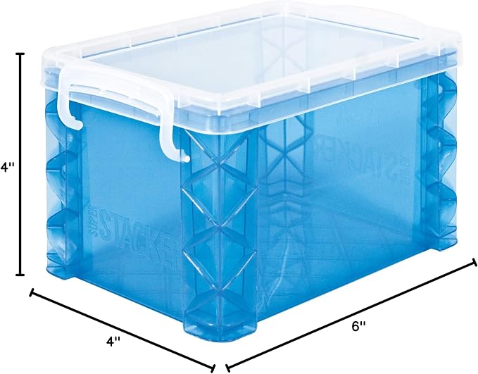 Super Stacker Index Card Box, 4 x 6 Inch Index Cards File Box, Note Holder - Image 7