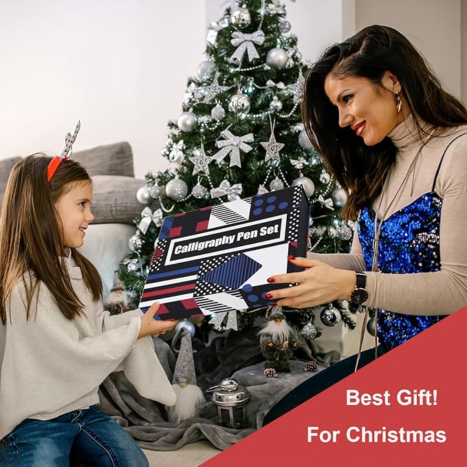 Calligraphy Pen Set,Fountain Pens with 7 Different Replaceable Nibs with 60 Ink Cartridges(12 Colors),Calligraphy Set for Beginner Writing Drawing-DeskLoop Office