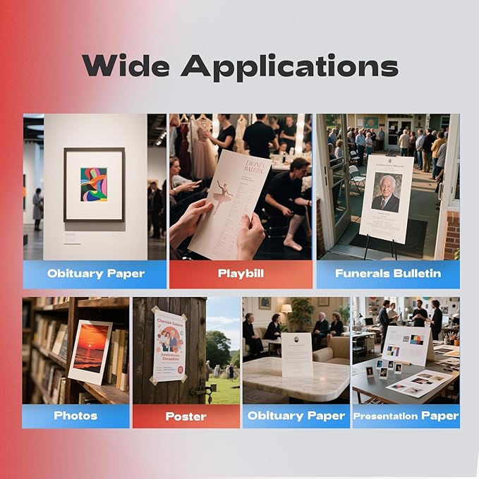 120 Sheets Thin Matte Presentation Photo Paper tabloid paper 11x17 inches 35lb 130gsm 6.5 Mil A3 for Dye Ink Inkjet Printer