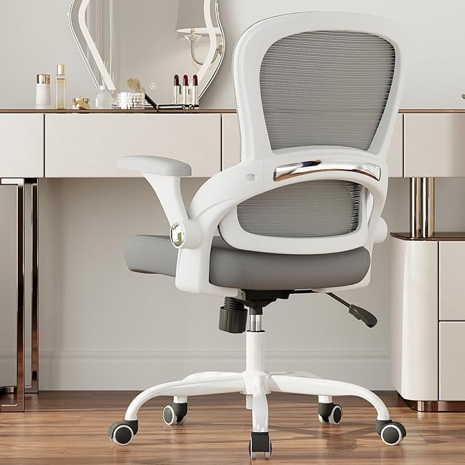 TRALT Ergonomic Office Chair - Comfy Desk Chair with Back Support, Home Office Desk Chairs, Computer Chair, 330lbs Wide Seat Big and Tall Office Chair for Executives (Grey)-DeskLoop Office