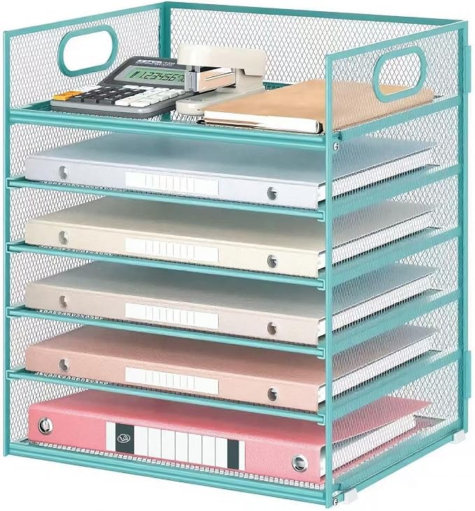 6 Tiers Letter Tray Paper Organizer by Lavatino
