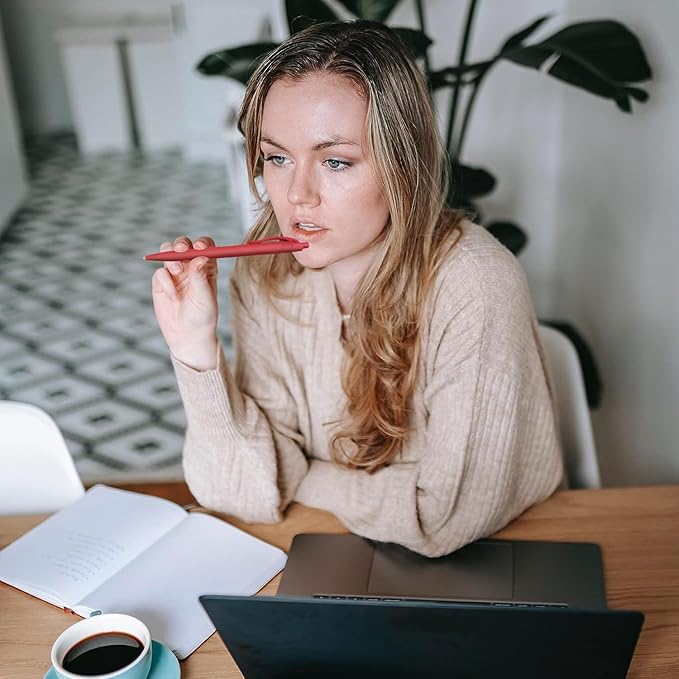 Aozora Pens Bulk 120 Pack Red Click Pens No Bleed Wholesale Retractable Ballpoint Pens Medium Point,Smooth Ink Pens for Journaling School Office Supplies 1.0MM Red Ink-DeskLoop Office