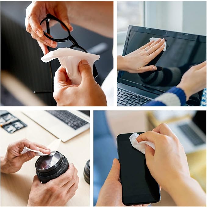 Anti Fog Wipes for Glasses, 120 Count,Pre-Moistened Cleaning Wipes, Lens Cleaner Wipe for Eyeglasses,Sunglasses,Goggles,Screen,Phone,Individually Wrapped Eye Glasses Cleaner-DeskLoop Office