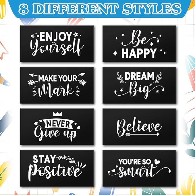 100 Pcs Inspirational Pencil Erasers Bulk for Kids Fun Motivational Eraser School Supplies Back to School Office Supplies for Classroom Office Teacher Artists (Classic)-DeskLoop Office