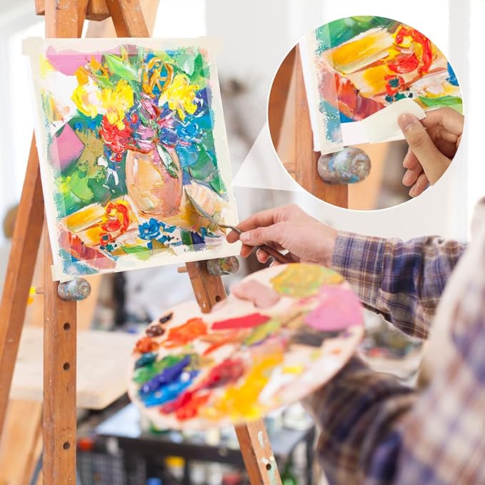 Masking Tape Bulk 1 Inch 20 Packs - White Beige Masking Tapes for General Purpose, Craft, Art, Home, Office, School, 1 Inch x 55 Yards x 20 Rolls-DeskLoop Office