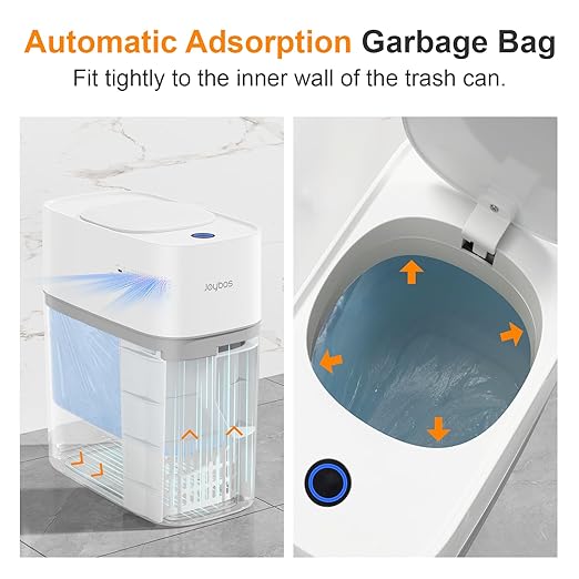 MOPALL Automatic Motion Sensor Bathroom Trash Can with Lid, 3 Gal Touchless Trash Can Auto-Adsorption Garbage Can, Slim Smart Trash Bin Waterproof Waste Basket for Bedroom, Kitchen, Office, Toilet, RV-DeskLoop Office