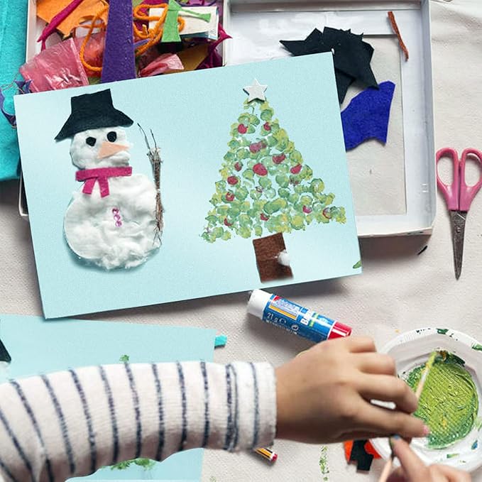 100 Sheets Blue Shimmer Cardstock 8.5 x 11 Metallic Paper, Goefun 80lb Card Stock Printer Paper for Invitations, Weddings, Parties, Showers-DeskLoop Office