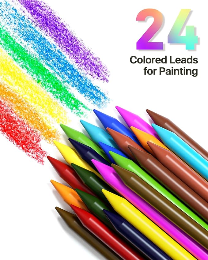 37PCS Art Mechanical Pencil Set, Drafting Pencil 5 Sizes- 0.3, 0.5, 0.7, 0.9MM & 2PCS 2.0MM Mechanical Drawing Pencils with 492PCS Leads (6B 4B 2B HB 2H 4H Color) for Artist Sketching Drawing-DeskLoop Office