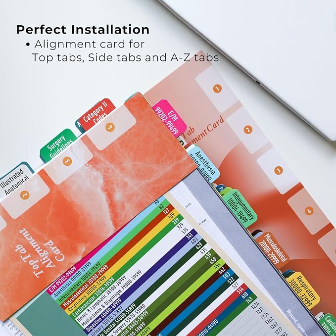 CPT 2025 Code Book Index Tabs - for AMA Version CPT 2025 Professional Edition, Easy-to-Apply, Long-Lasting, and Organized for Optimal Use (Book Not Included)-DeskLoop Office