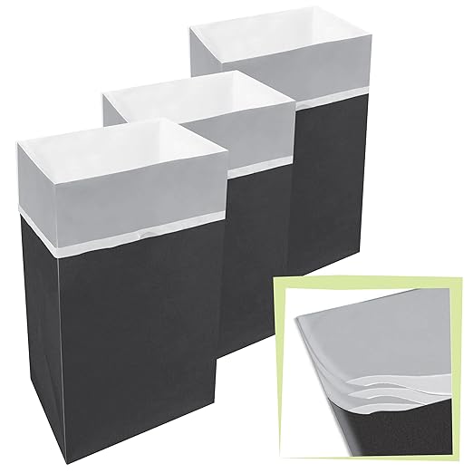 | 30 Gallon Multi-Liner Disposable Trash Cans (3-Pack) - Reusable Garbage and Recycling Bins for Parties, Events, and More (Black)-DeskLoop Office