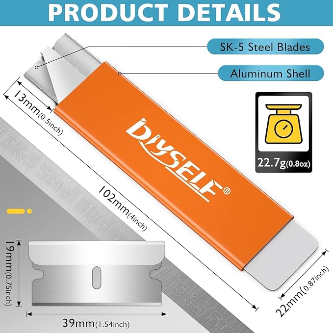 DIYSELF Box Cutters, 48 Pack Letter Openers, Mini Utility Knife, Razor Knife with Single Edge Razor Blade, Box Cutter Retractable for Office, Home, Warehouse, School, Box Cutter Knife (Orange)-DeskLoop Office