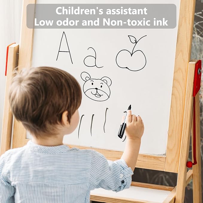 SFAIH Fine Tip Dry Erase Markers - 72 Pack Black Whiteboard Erasable Markers Bulk for Kids Adults, Ideal for Classroom School Office Home Use on White Board, Non-Toxic Easy Clean-DeskLoop Office