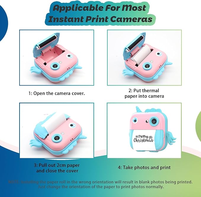 5 Rolls Thermal Paper & 5 Rolls Self-adhesive Stickers for Mini Receipt Printer - White Portable Bluetooth Pocket Printer Paper Refill-DeskLoop Office