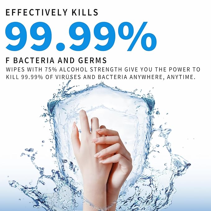 75% Alcohol Wet Hand Sanitizing Wipes - With Aloe, Moisturizer, and Vitamin E Formula - Premium Sanitizer for Travel, Home, Office, and School Use (Aloe, 200)-DeskLoop Office