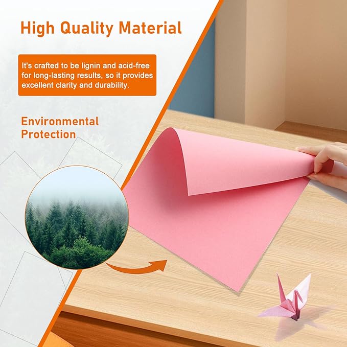 40 Sheets Candy Pink Cardstock 8.5 x 11 Scrapbooking Paper, 75lb Heavyweight Certificate Paper Card Stock for Wedding Invitations, School Crafting, Memus, Making Cards, Birthday Decorations-DeskLoop Office