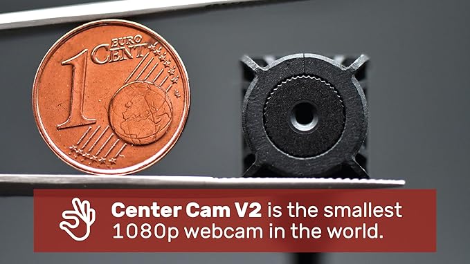 Center Cam V2 Middle-Screen Webcam - The Original Center Cam - 1080p Plug & Play USB, Adjustable Webcam for Laptop and Desktop for Home Video Conferences-DeskLoop Office