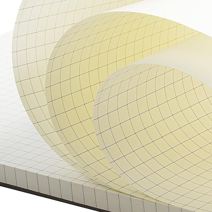 5 Pack A4 Graph Paper Pads, Quad Grid Paper Pad, 80 Sheets/Pad, Graph Paper Notebook for Office Supplies, Architects, White-DeskLoop Office
