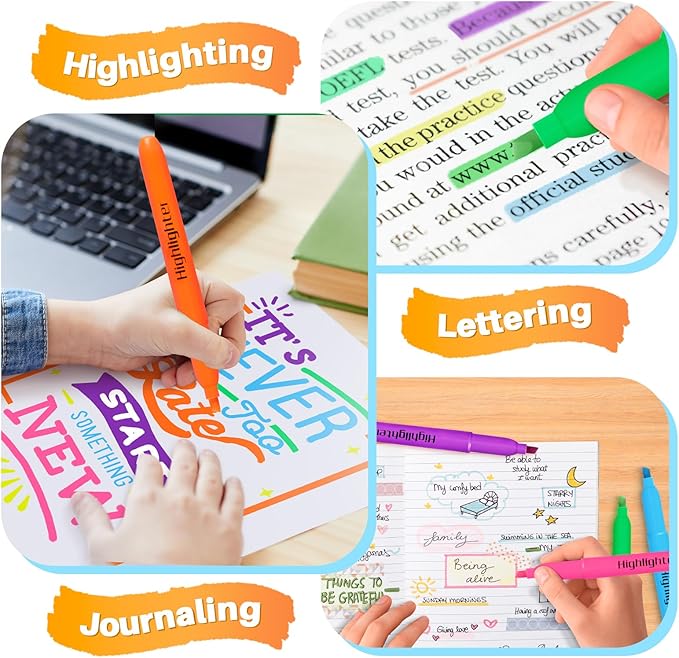 Aigybobo 192 Pack Highlighters in 6 Assorted Colors, Chisel Tip Dry-Quickly Highlighters Bulk, No Bleed Highlighter Markers for Kids Adults, Classroom Teachers Must Haves, School Office Supplies-DeskLoop Office