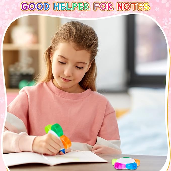 Outus 200 Pieces Petals Highlighters Assorted Colors Back to School Flower Shape Watercolor Highlighter Pens 5-in-1 Fluorescent Pens for Office School Stationery Aesthetic Supplies,5 Colors-DeskLoop Office