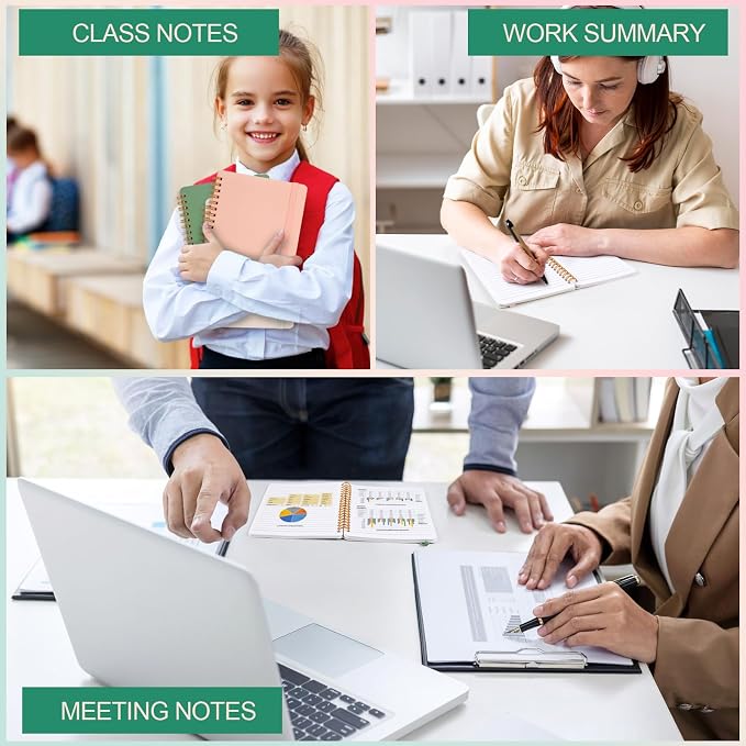 Utron 3 PCS Small Spiral Notebook 5x7, Notebooks - Image 7