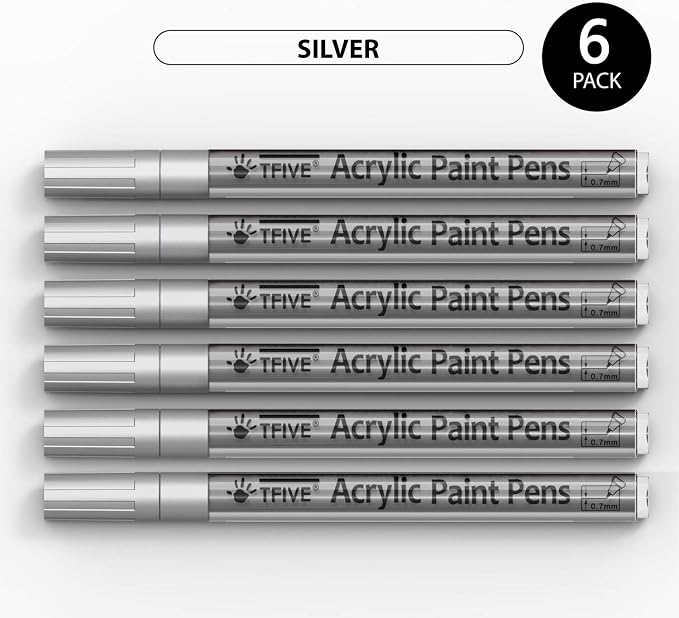 TFIVE Silver Marker Paint Pens - Image 7