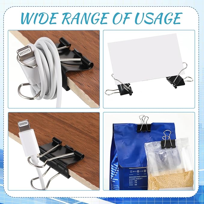 Jetec 200 Pcs Extra Large Binder Clips Bulk 2 Inch Metal Jumbo Binder Clips - Image 6