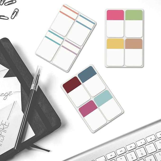 ELII 900 PCS 1 Inch Sticky Index Tabs Book Tabs,Writable and Repositionable File Tabs Flags Colored Page Markers Labels for Reading Notes, 41 Sets-DeskLoop Office