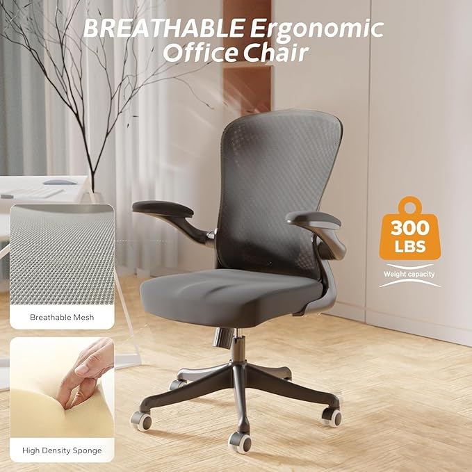 Desk Office Chairs Computer Mesh Chair Executive Chair with Lumbar for Home & Office (03BLACK)-DeskLoop Office