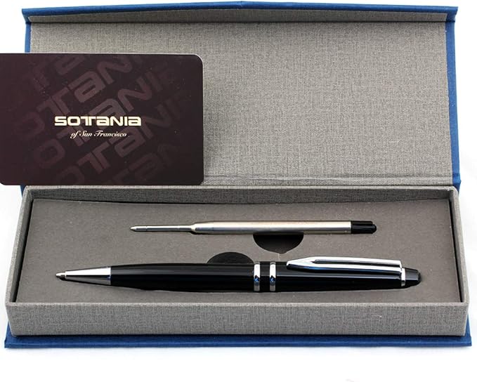 Free Engraving - Personalized Roller Ballpen, Ballpoint pen, Refillable Pens, Retractable Medium Refill Pen Black Ink, Custom Gifts for Men, Women, Classy Gift Box-DeskLoop Office