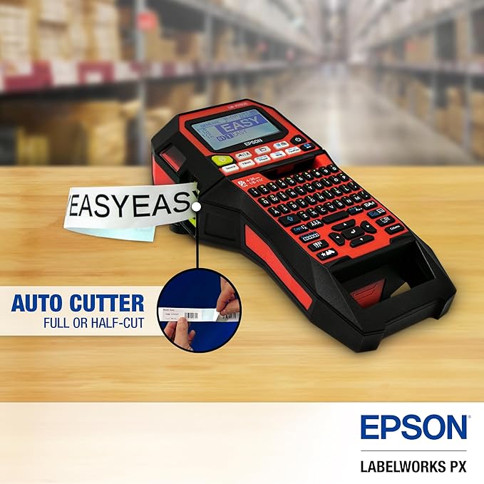 LABELWORKS Epson LW-PX900PCD Industrial Label Maker Kit - Complete Kit with Accessories, Compatible with All Epson PX Tape Types, Portable Handheld Label Printer-DeskLoop Office