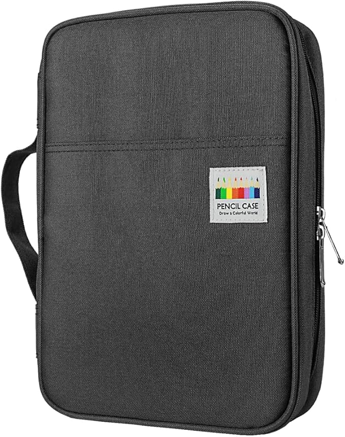 YOUSHARES 166 Slots Colored Pencil Case, 110 Slots Gel Pens fo Coloring Case Organizer, Handy Multilayer Color Pencil Holder for Glitter Gel Pens, Refills, Colored Pencils for Adults & Artist (Black)-DeskLoop Office