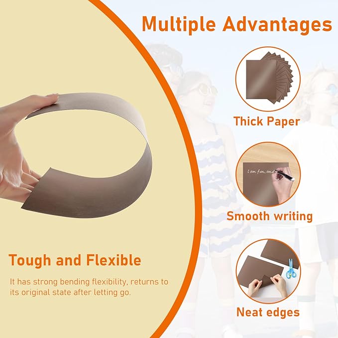 100 Sheets Coffee Shimmer Cardstock 8.5 x 11 Craft Paper, 92lb Premium Glossy Paper Card Stock for Wedding Invitations, Greeting Cards, Making Cards, Christmas-DeskLoop Office