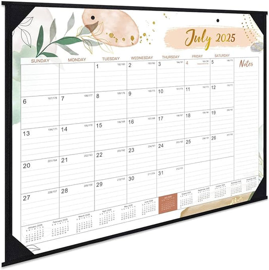 2025-2026 Desk Calendar - Desk Calendar 2025-2026, 22" x 17", July 2025 - December 2026, 18 Monthly Desk/Wall Calendar, Large Ruled Blocks, Notes, Thick Paper, Corner Protector-DeskLoop Office