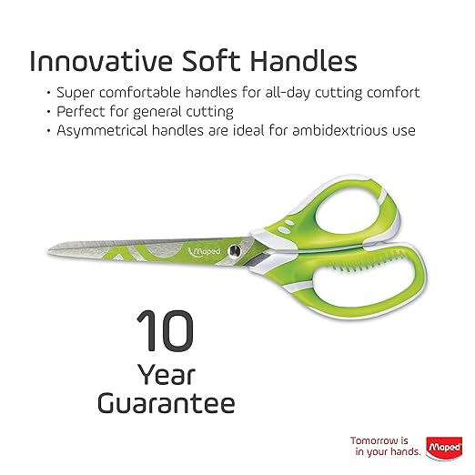 Maped - Zenoa Fit Soft Grip Student 7 Inch Scissors - Comfortable - Fashionable-DeskLoop Office