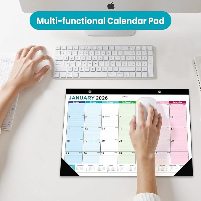 COMIX 18 Month Desk Calendar 2025-2026 (July 2025–Dec 2026) – 17" x 12" Wall calendar with To-Do List & Notes,2026 Calendar Monthly Planner for Home, School, or Office Organization-DeskLoop Office