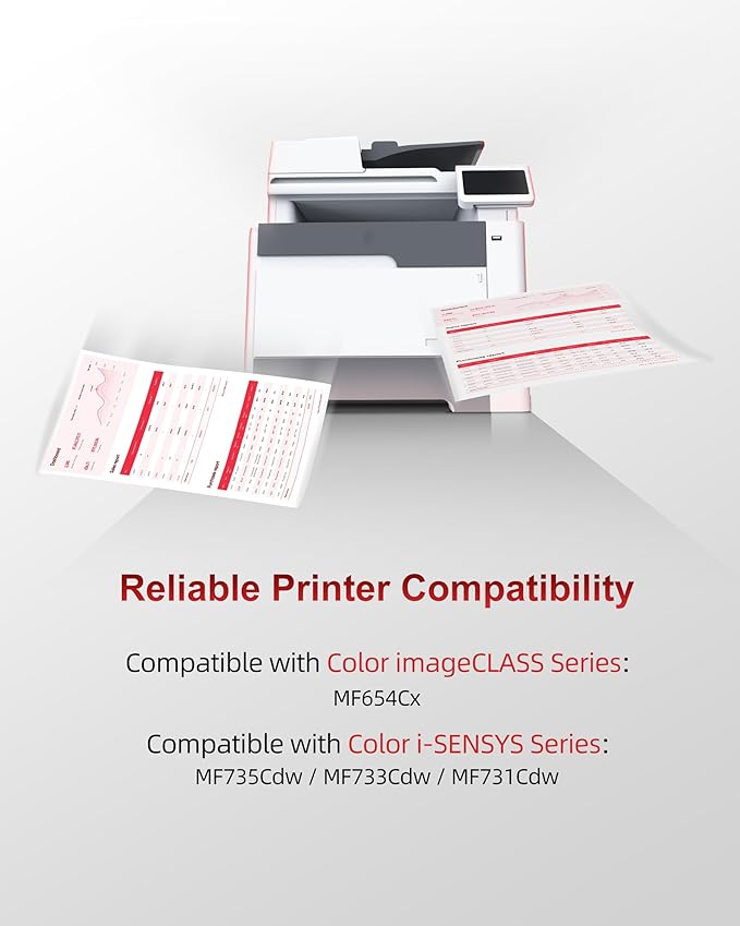 046 Toner Cartridge Replacement for Canon 046 Toner Cartridge Set for Canon 046H CRG-046 for Color ImageCLASS MF733Cdw MF731Cdw MF735Cdw Printer (4 Pack, Black Cyan Magenta Yellow)-DeskLoop Office