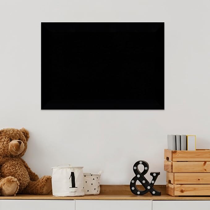 Amanti Art Black Cork Board for Wall, 15x21 Vision Board with Black Wood Frame, Small Corkboard Office Decor for Home Organization, Modern Corkboard Pinboard to Display Items for Home Organization in-DeskLoop Office